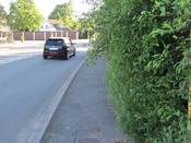 Bild 9: Der schmale Weg wird durch Pflanzenbewuchs erheblich eingeengt. Bild 9: Der schmale Weg wird durch Pflanzenbewuchs erheblich eingeengt.