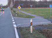 Bild 5: Blick auf die Kreuzung aus Richtung Autobahn im Januar 2012 Bild 5: Blick auf die Kreuzung aus Richtung Autobahn im Januar 2012