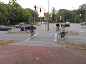 Bild 10: Die Furt wird in allen Richtungen befahren.