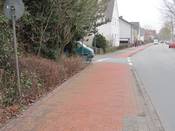 Bild 2: Zügig fahrende Radfahrer werden zu spät gesehen